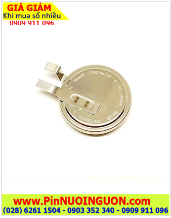 Maxell CR2050HR _Pin nuôi nguồn PLC Maxell CR2050HR Lithium 3v 550mAh (chân thép) _Xuất xứ Nhật